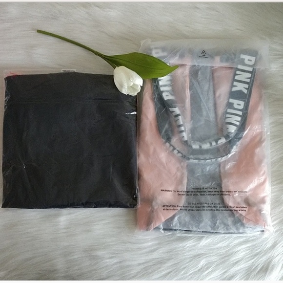 SIZE M/L PINK VS WINDBREAKER/ANORAK JACKET + TOTE - Picture 3 of 4